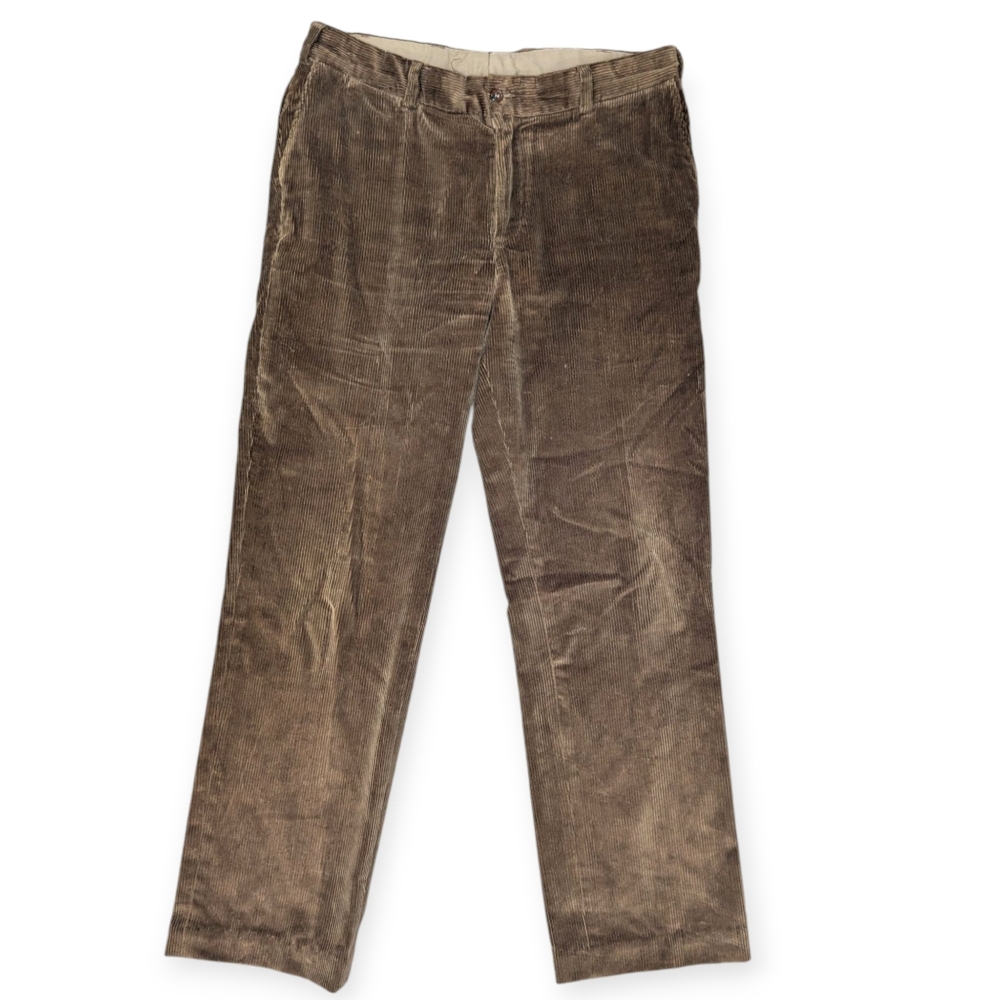 Vintage Bills Khaki Brown Corduroy Pants Size Men's 37x30 Made in USA Office